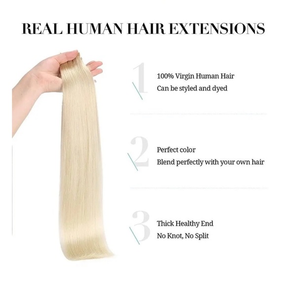 Tape In 100% Human Hair Extensions 50g - Picture 3 of 5